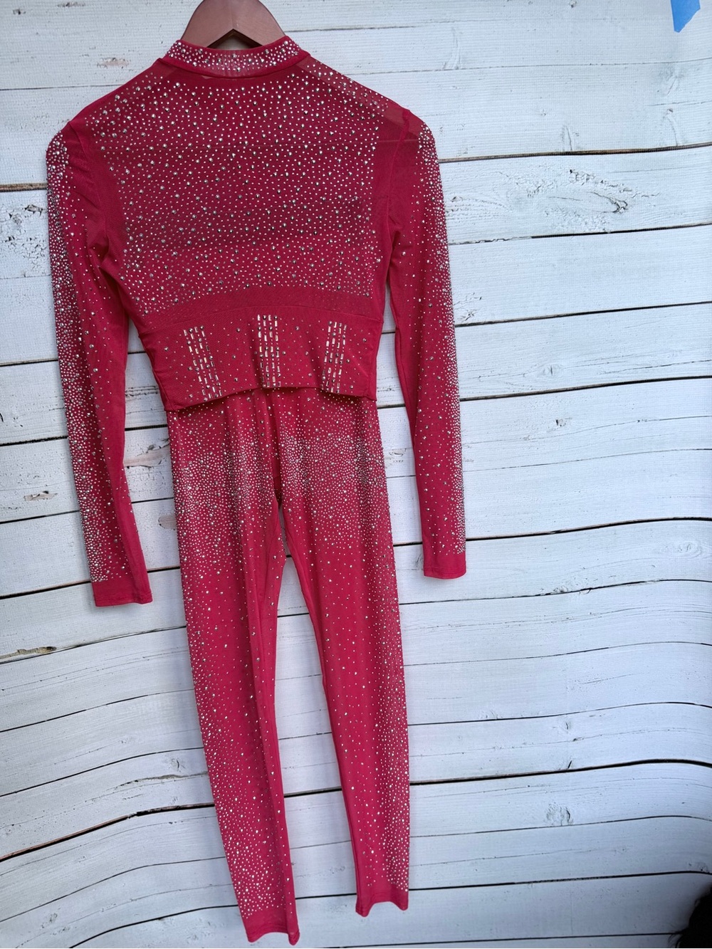 ✨ Radiant Rhinestone 2-Piece Mesh Set – Red ✨ - Picture 15 of 15